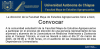 CONVOCATORIA DE ELECCION DE REPRESENTANTES DE LAS ALUMNAS Y ALUMNOS DE MEDICINA VETERINARIA Y ZOOTECNIA
