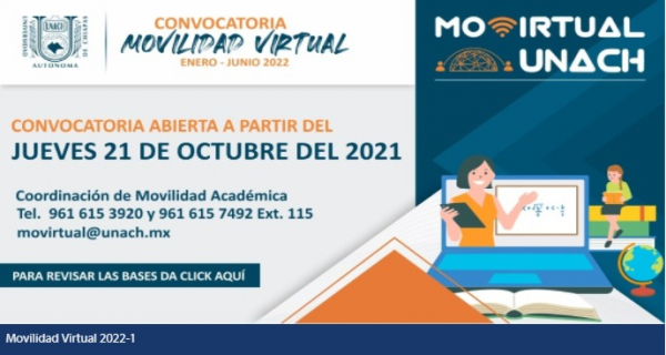 CONVOCARORIA MOVILIDAD VIRTUAL ENERO-JUNIO 2022